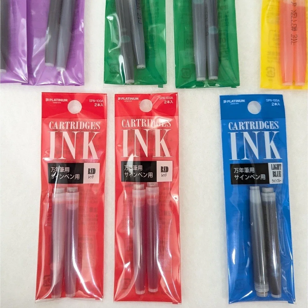 Platinum Preppy Fountain Pen 2-pack Cartridge Refills 8 Ink Colors (Lot of 15)